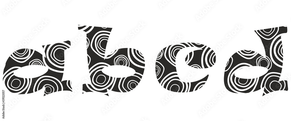 Fototapeta premium Handdrawn vector lliteras 