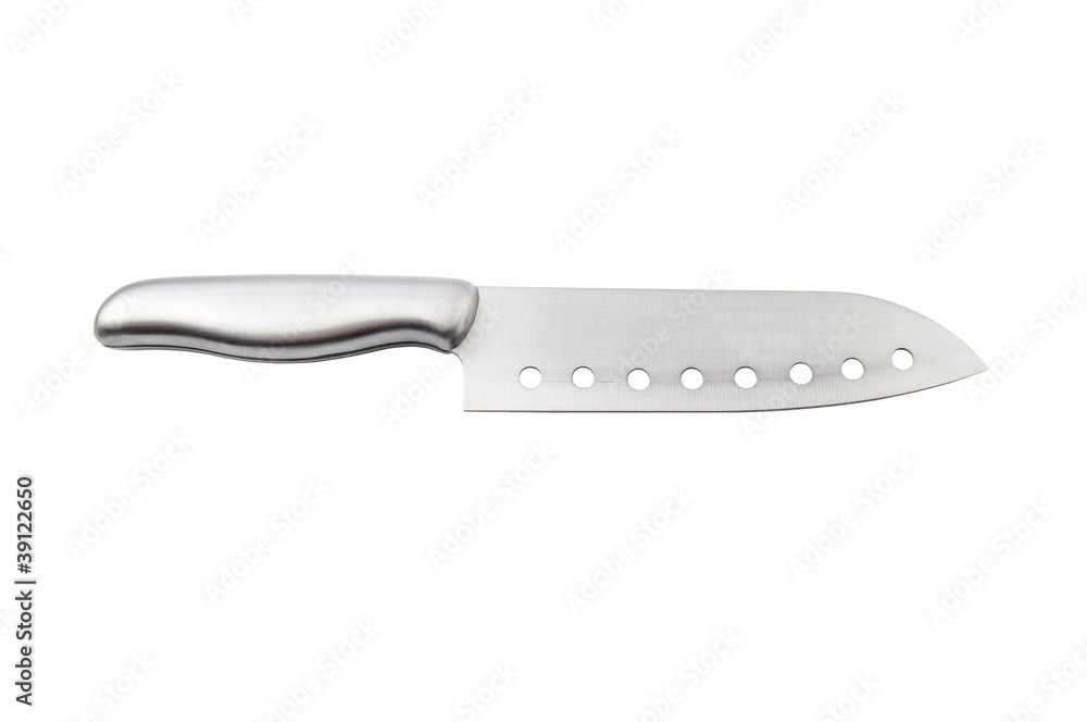 Silver color kitchen knife isolated on the white background Silver color kitchen knife isolated on the white background