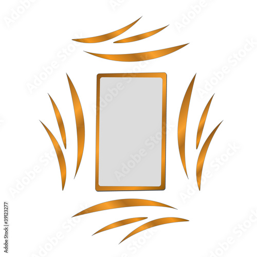 Gold framework for the text or a picture