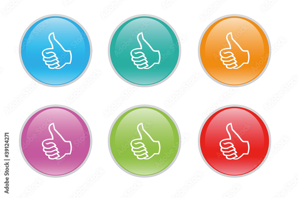 Iconos con símbolo de Like - Me gusta Iconos con símbolo de Like - Me gusta