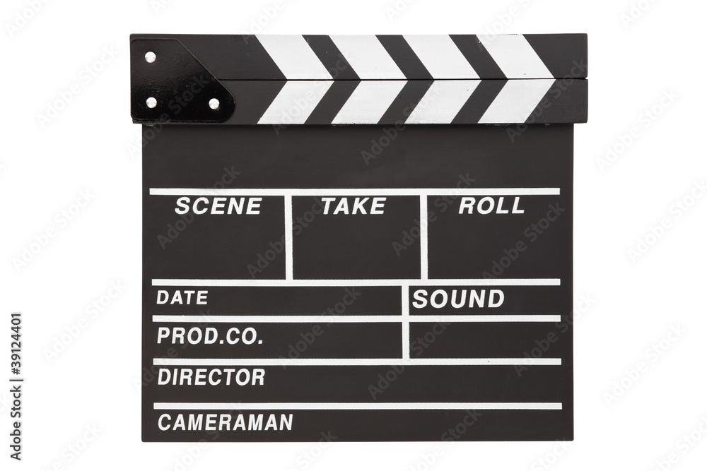 film clapper  board with space