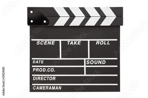 film clapper  board with space