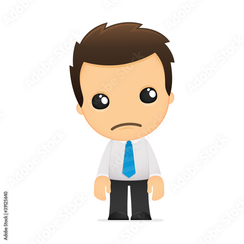 funny cartoon office worker