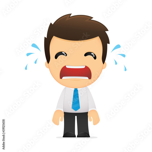 funny cartoon office worker