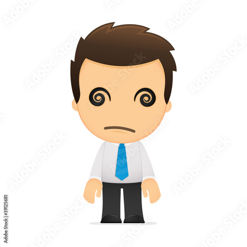 funny cartoon office worker