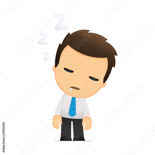 funny cartoon office worker