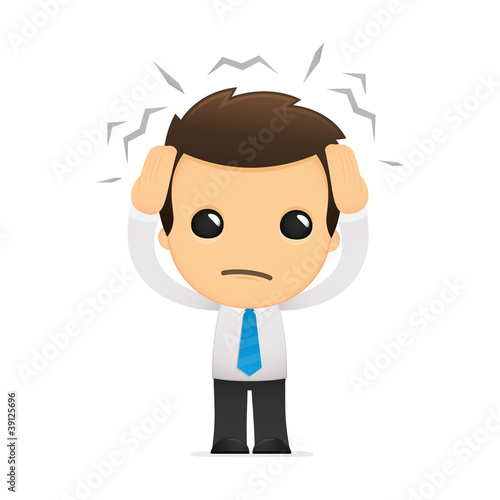 funny cartoon office worker