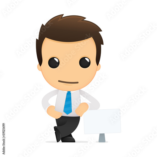 funny cartoon office worker
