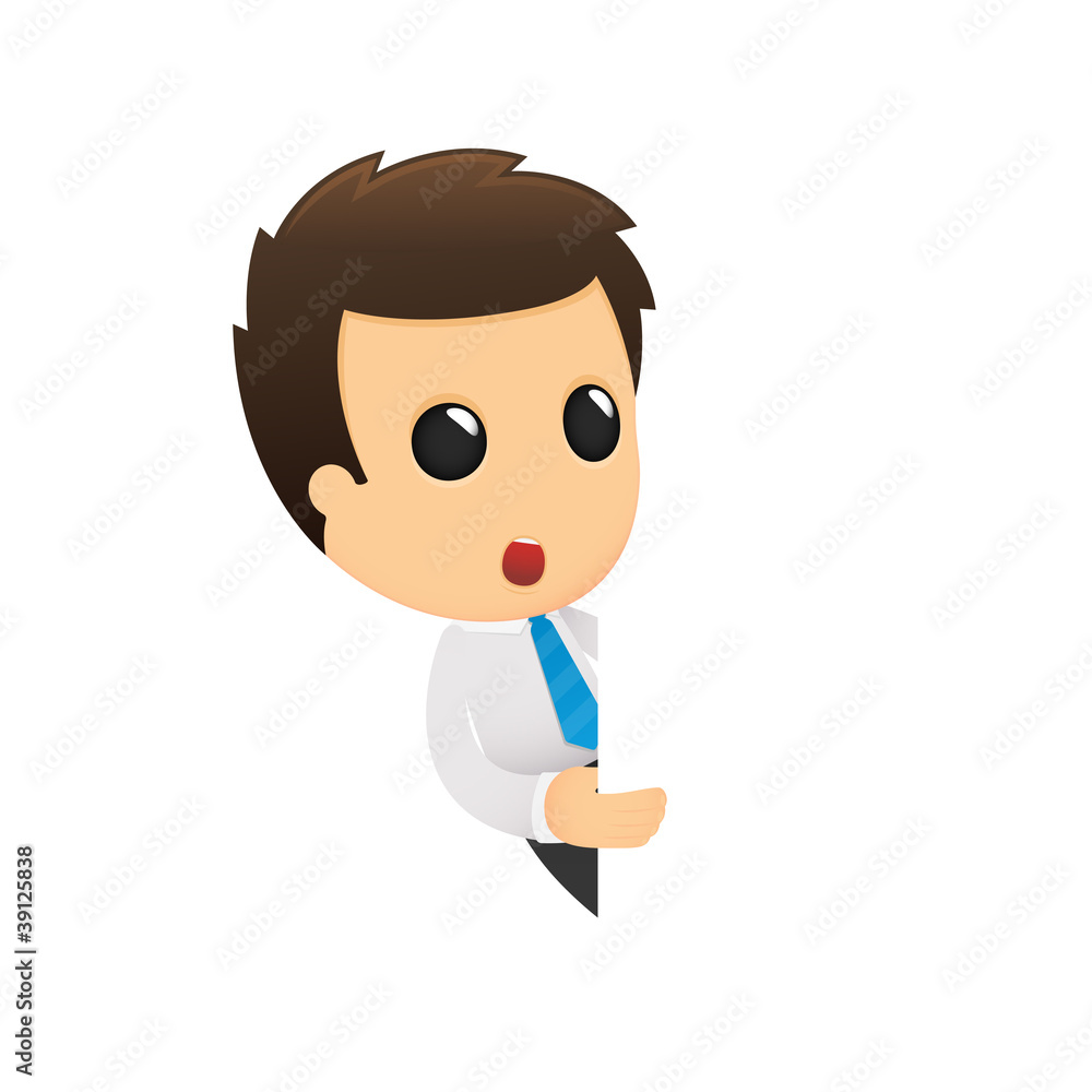 funny cartoon office worker