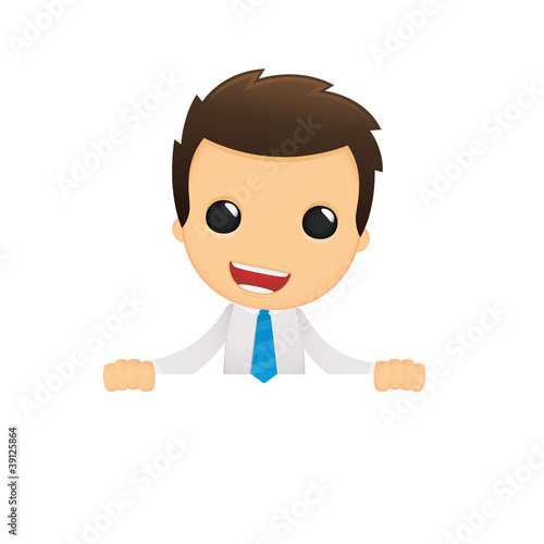 funny cartoon office worker
