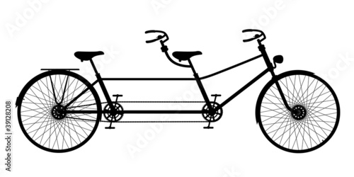 Retro tandem bicycle