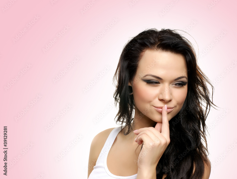 Portrait of a young and attractive brunette woman Portrait of a young and attractive brunette woman