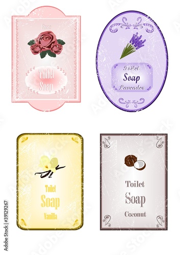 Soap stickers with scratches