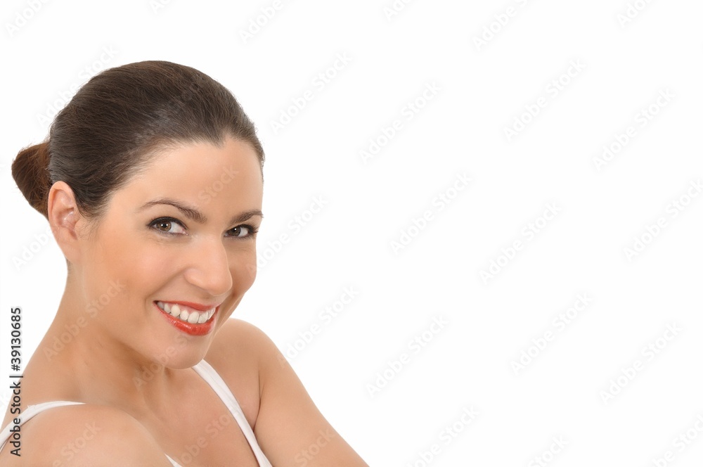 Nahaufnahme einer lächelnden Frau