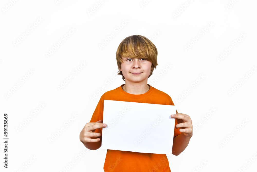 smart boy has control over the empty poster smart boy has control over the empty poster