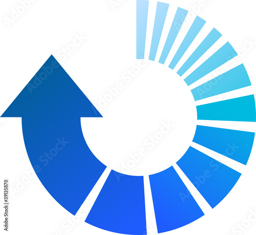 Blue Process Arrow
