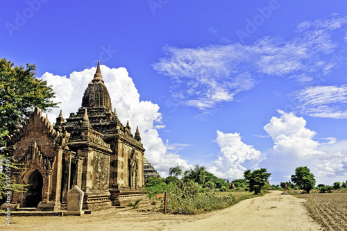 Summer day at Shwesandaw Pagoda in Bagan  Myanmar