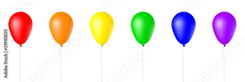 Isolated 3d Rendered Balloons