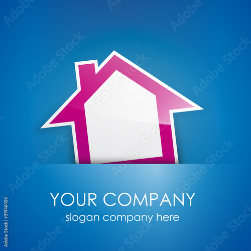 Logo purple house  # Vector