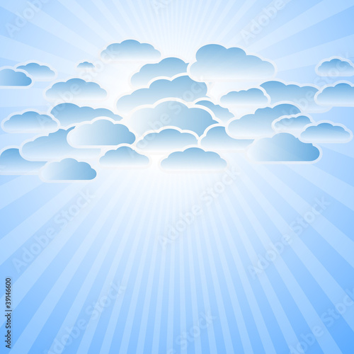Clouds and sun rays