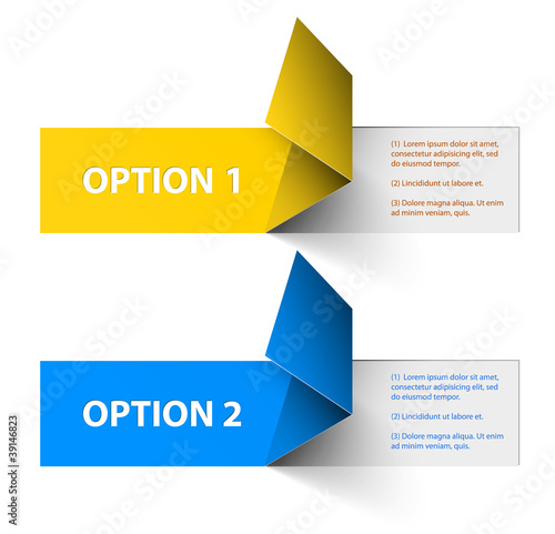Set of Colorful Vector Sample option stickers