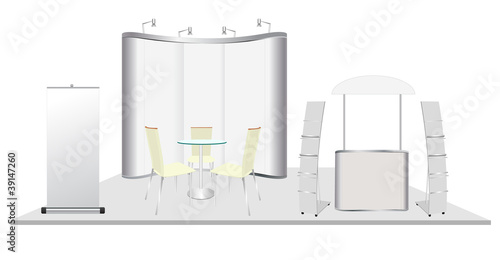 Vector blank trade show booth for designers