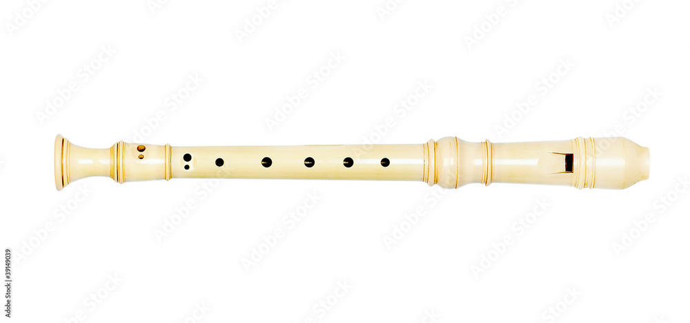 recorder flute isolated on white recorder flute isolated on white