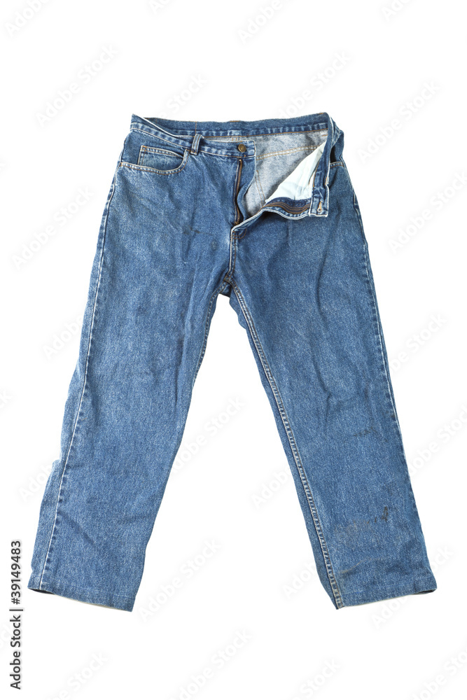 blue jeans isolated on white background blue jeans isolated on white background