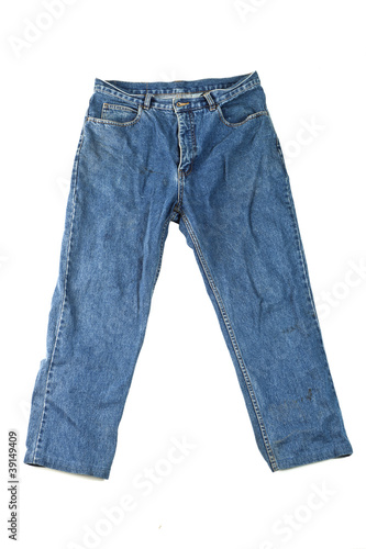 blue jeans isolated on white background