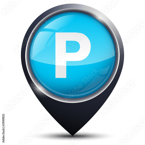 Symbole glossy vectoriel parking