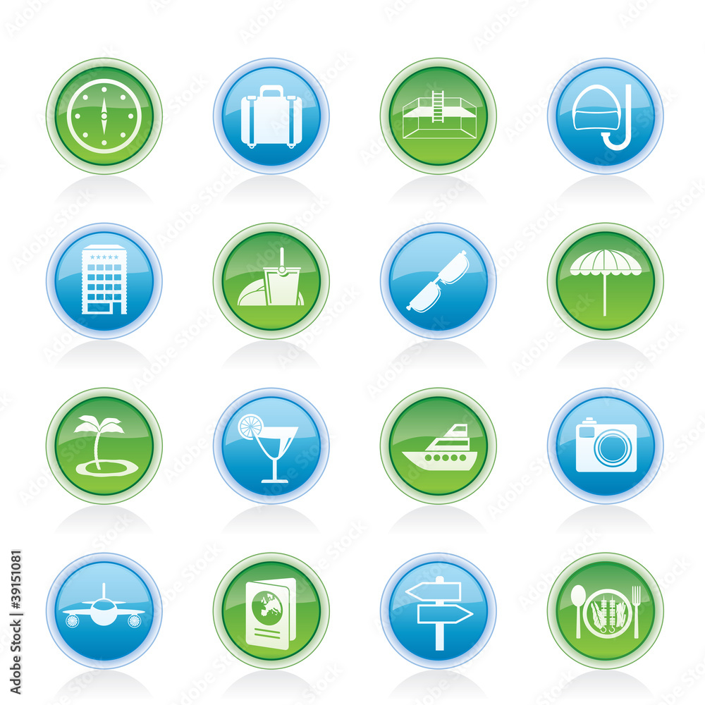 travel, trip and tourism icons - vector icon set travel, trip and tourism icons - vector icon set