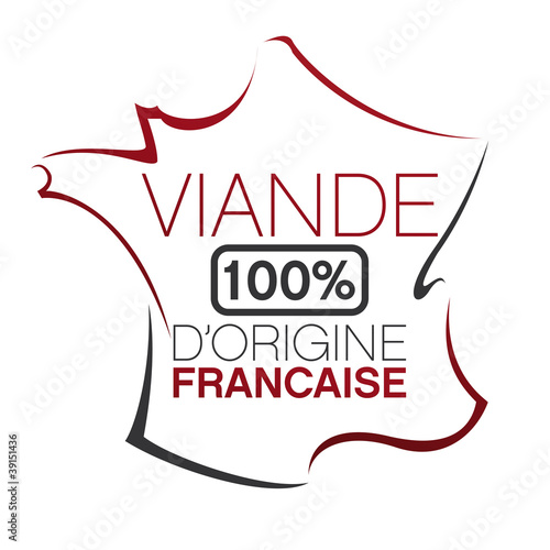 vecteur, carte france et viande française
