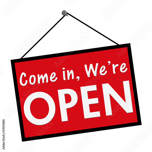 фотографія We are open sign