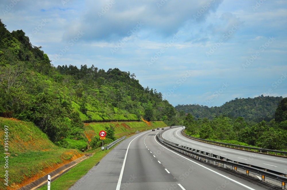 Scenic view of Highway in Malaysia
