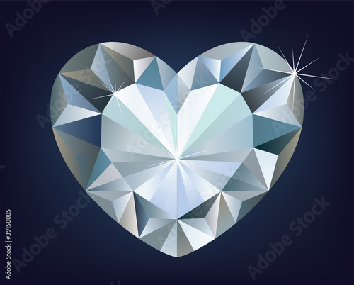 Vector shiny diamond heart