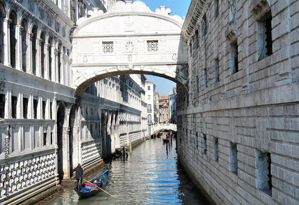 Venetian famous Bridge of sighs
