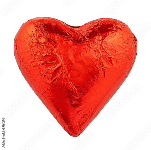 red heart isolated on white