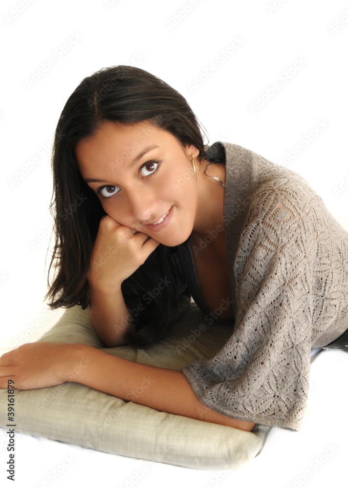 Dreaming Relaxing Beautiful Girl from India Dreaming Relaxing Beautiful Girl from India