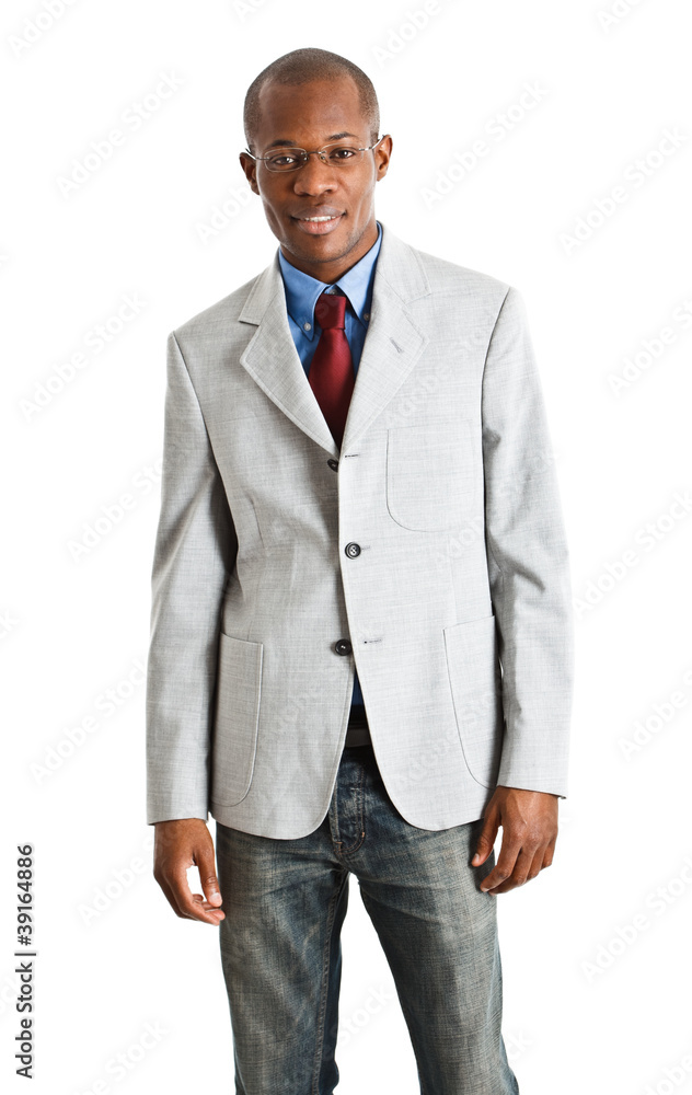 Handsome businessman isolated on white Handsome businessman isolated on white