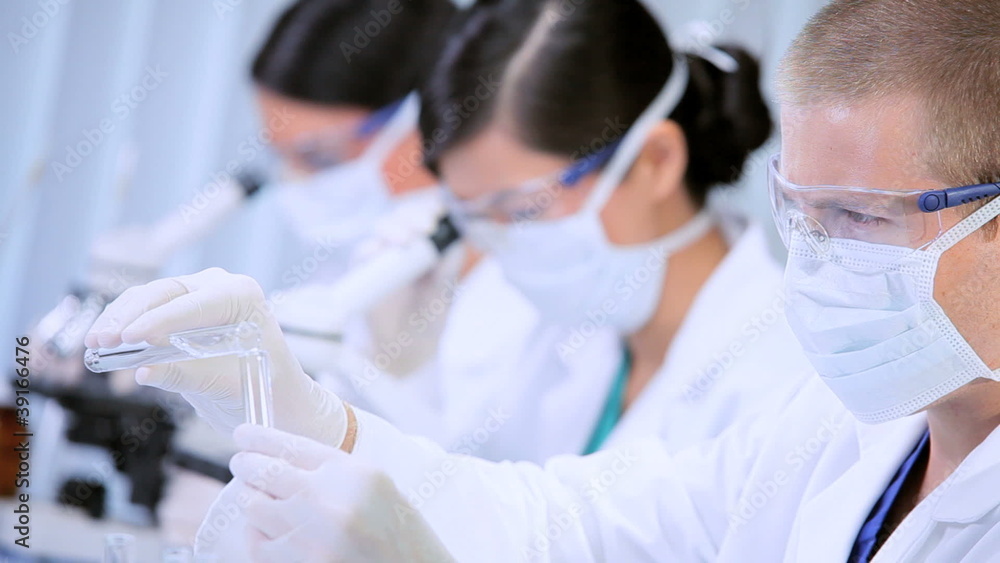 Junior Doctors Studying in Hospital Laboratory Junior Doctors Studying in Hospital Laboratory