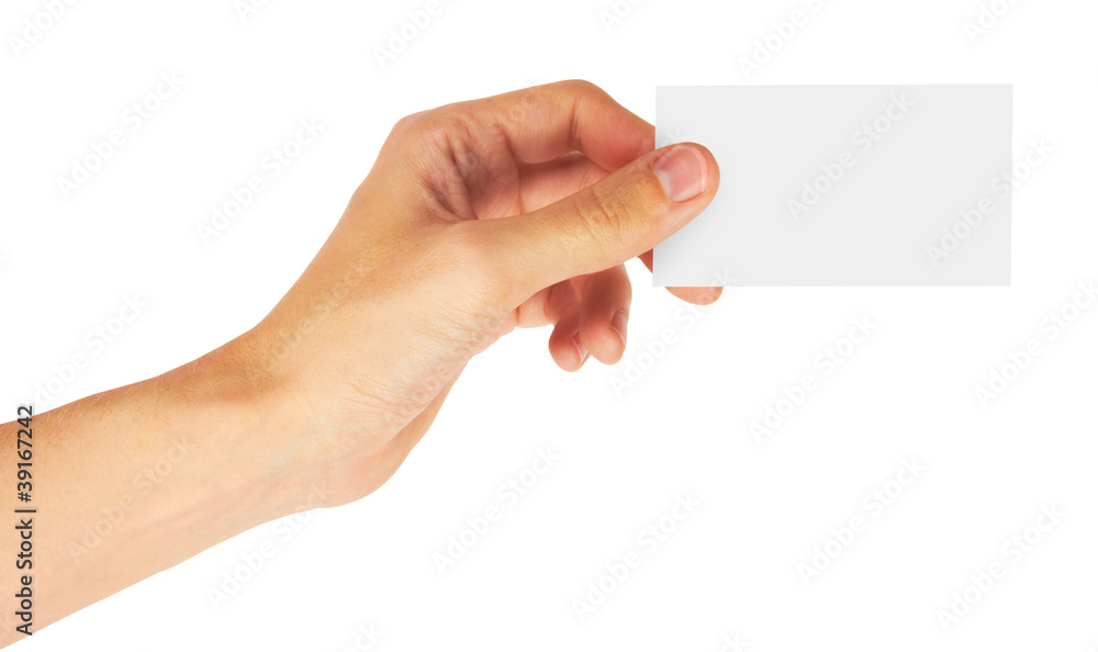 Fototapeta premium Hand and a card