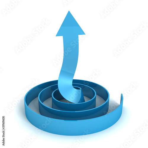 blue abstract arrow pointin...