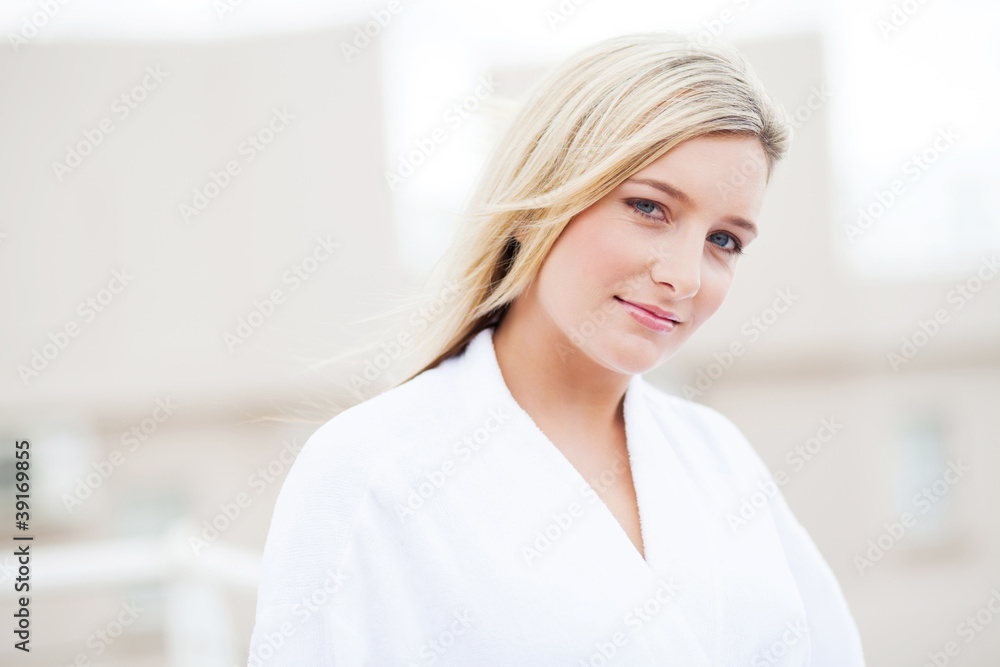 pretty young woman in pajamas in the morning pretty young woman in pajamas in the morning