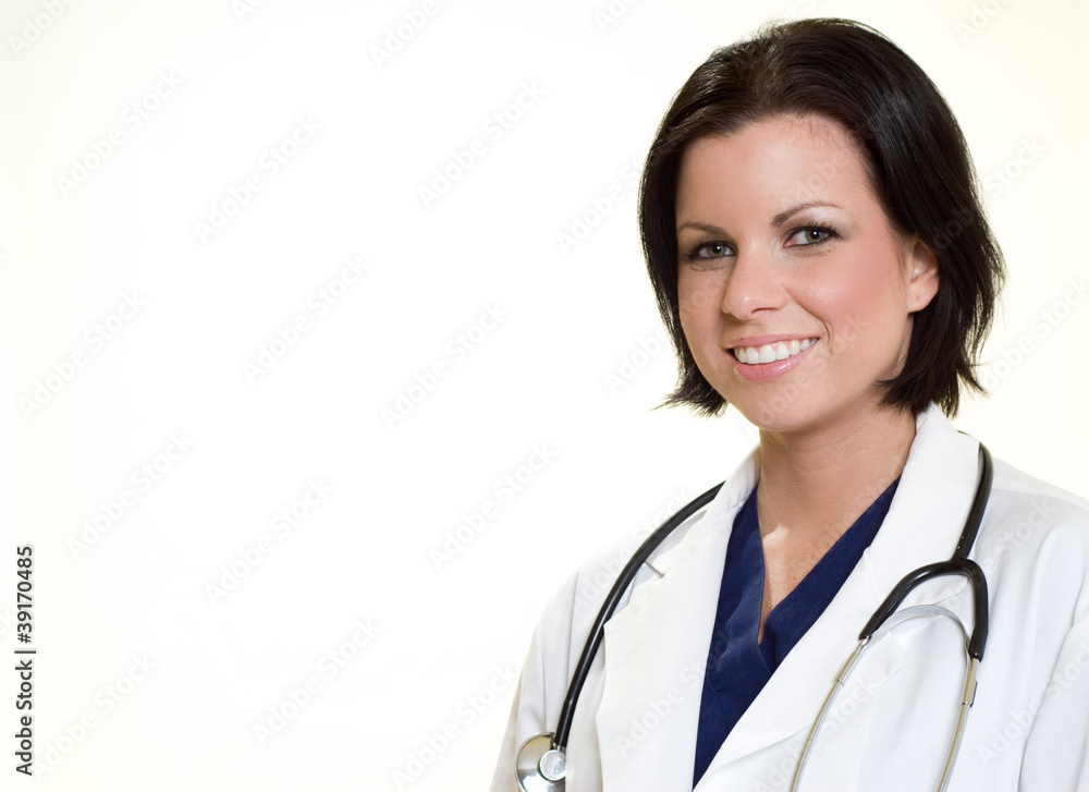 Confident hispanic woman healthcare worker Confident hispanic woman healthcare worker