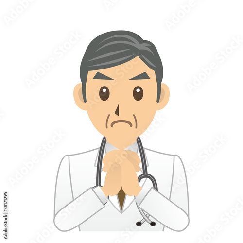 医者 C 表情3 祈る