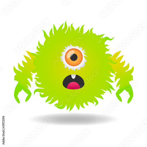 Cute green monster