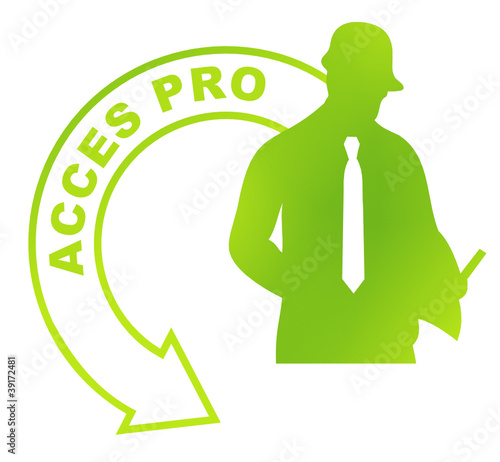 accès pro sur symbole chef de chantier