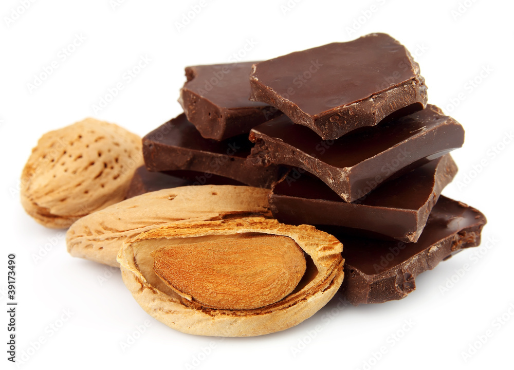 chocolate with almonds chocolate with almonds