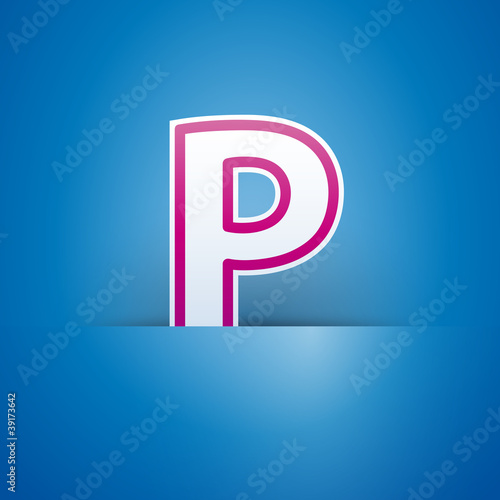 Logo slot with letter P # Vector