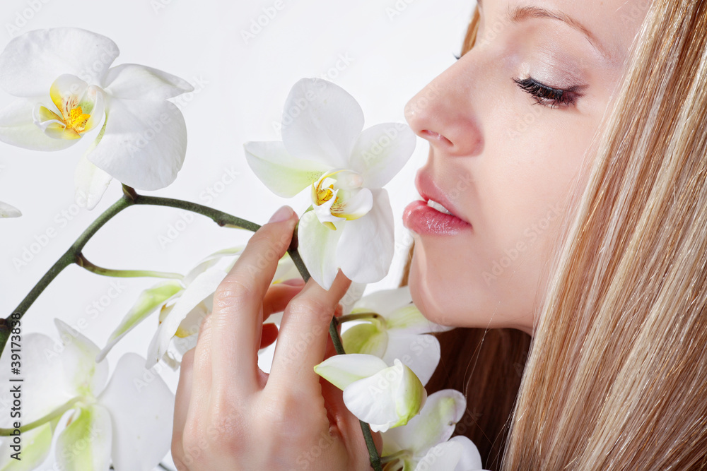 Girl with orchid Girl with orchid